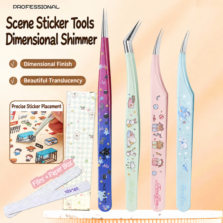 Glitter Animal Sticker Tweezers