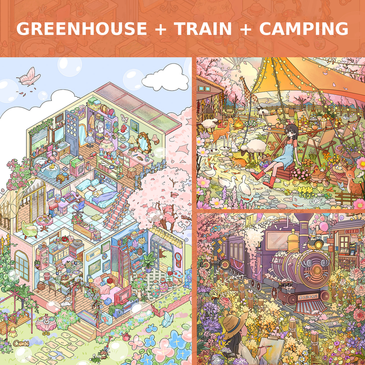 Greenhouse, Train & Camping