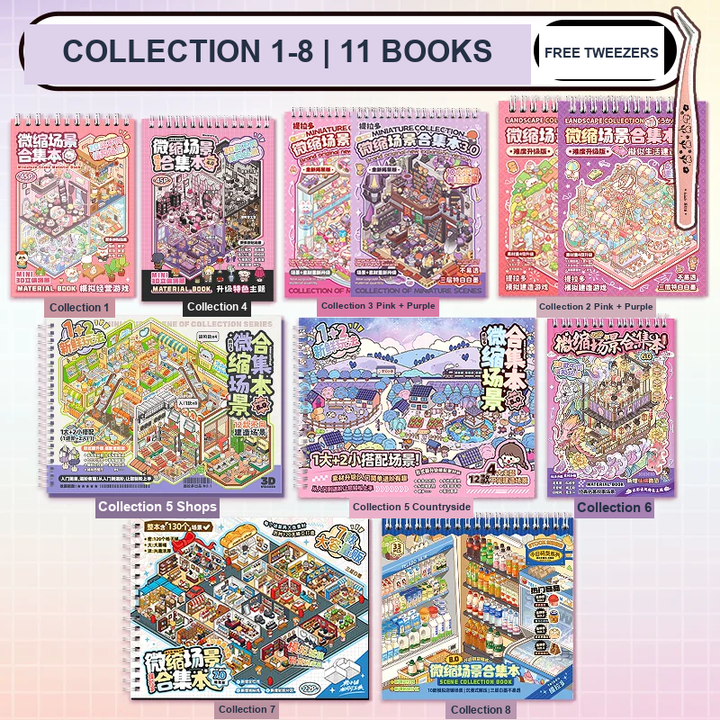 Miniature Scene Sticker Book Sets