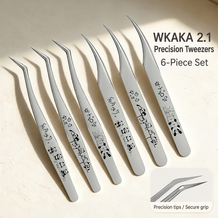WKAKA 2.1 Animal Print Precision Tweezers
