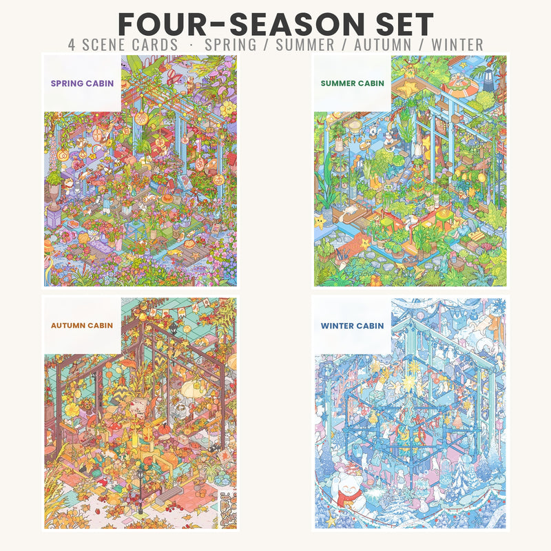 Seasonal & Forest Cottages — Scene Sticker Collection
