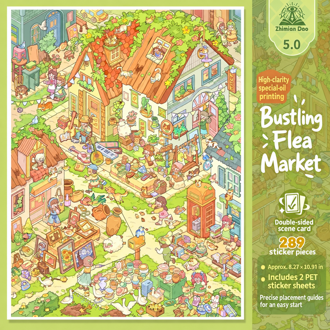 Bustling Flea Market — Special-Oil Print