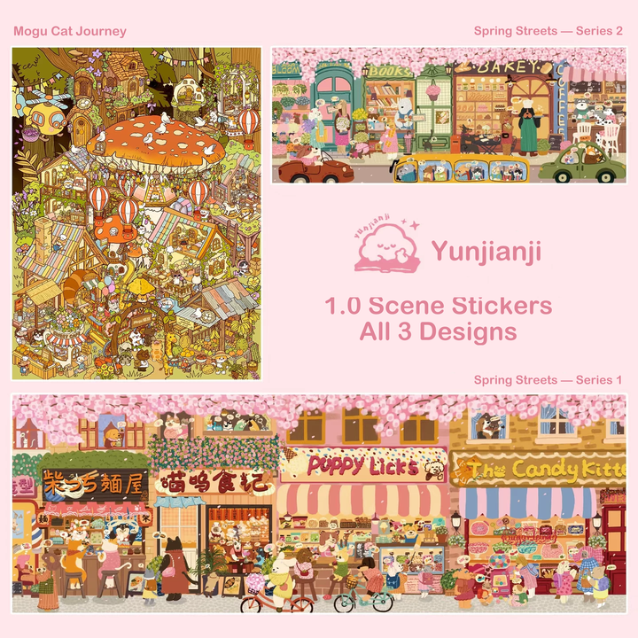 Yunjianji 1.0 Spring Streets & Mogu Scene Stickers